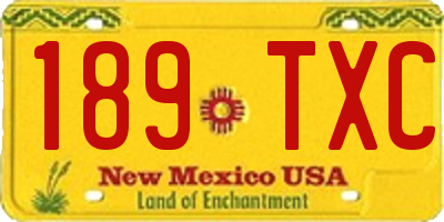 NM license plate 189TXC