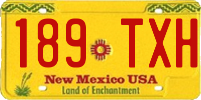 NM license plate 189TXH