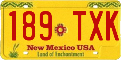 NM license plate 189TXK