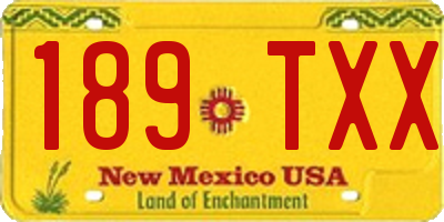 NM license plate 189TXX