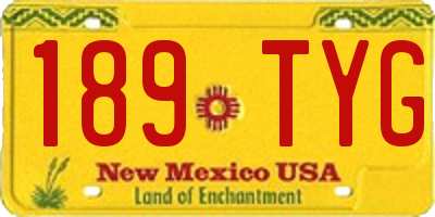 NM license plate 189TYG