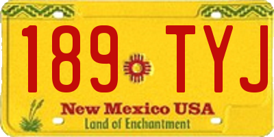 NM license plate 189TYJ