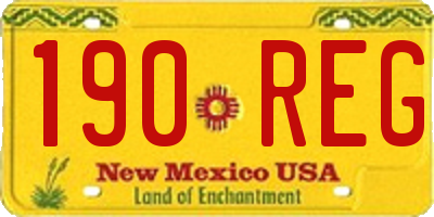 NM license plate 190REG