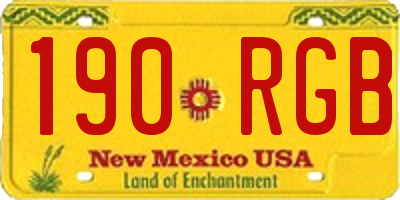 NM license plate 190RGB