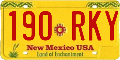 NM license plate 190RKY