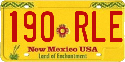 NM license plate 190RLE
