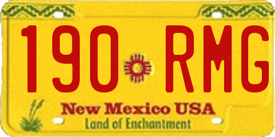 NM license plate 190RMG