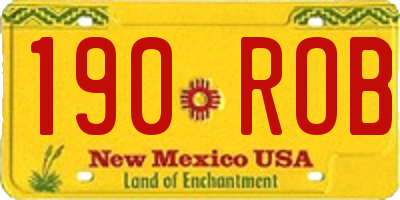 NM license plate 190ROB