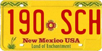 NM license plate 190SCH