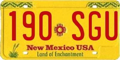 NM license plate 190SGU