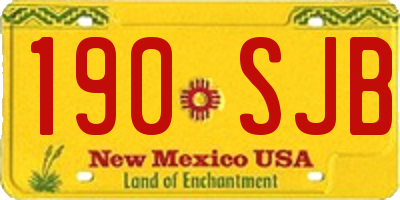 NM license plate 190SJB