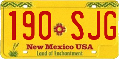 NM license plate 190SJG