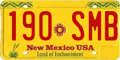 NM license plate 190SMB