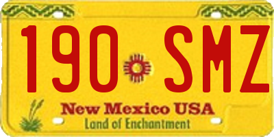 NM license plate 190SMZ