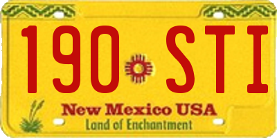 NM license plate 190STI