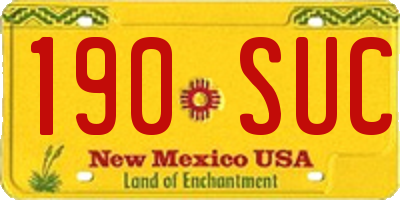 NM license plate 190SUC