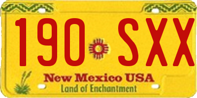 NM license plate 190SXX