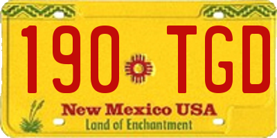 NM license plate 190TGD