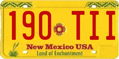 NM license plate 190TII