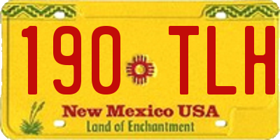 NM license plate 190TLH