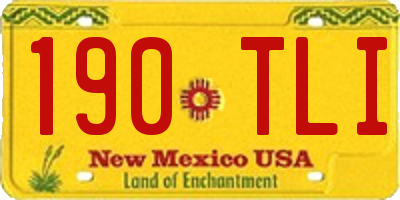 NM license plate 190TLI
