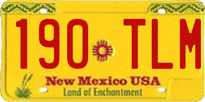 NM license plate 190TLM