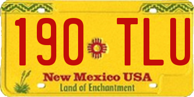 NM license plate 190TLU