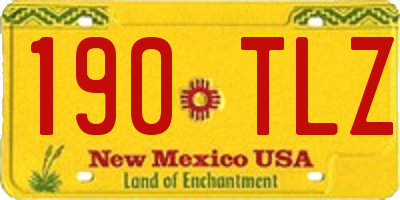 NM license plate 190TLZ