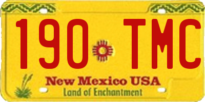NM license plate 190TMC