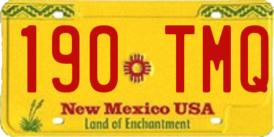 NM license plate 190TMQ