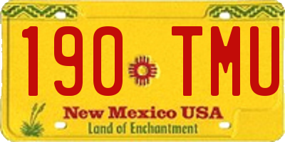 NM license plate 190TMU