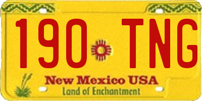 NM license plate 190TNG