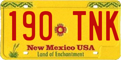 NM license plate 190TNK