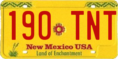 NM license plate 190TNT