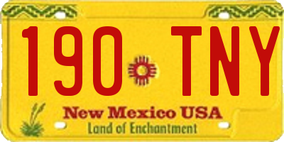 NM license plate 190TNY