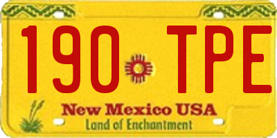 NM license plate 190TPE