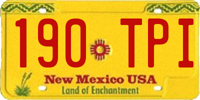 NM license plate 190TPI