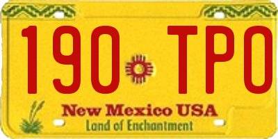 NM license plate 190TPO