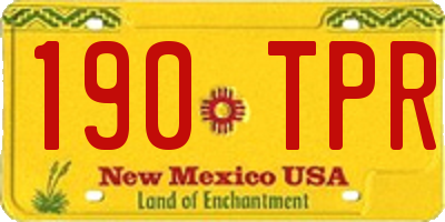 NM license plate 190TPR