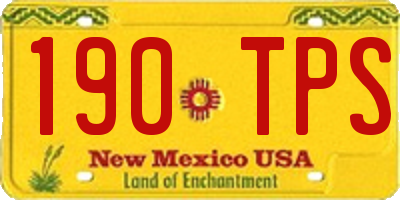 NM license plate 190TPS