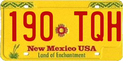 NM license plate 190TQH