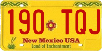 NM license plate 190TQJ