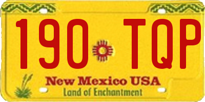 NM license plate 190TQP