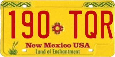 NM license plate 190TQR