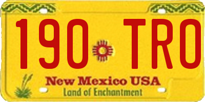 NM license plate 190TRO
