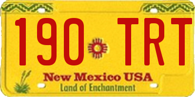 NM license plate 190TRT