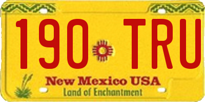 NM license plate 190TRU