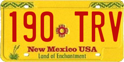 NM license plate 190TRV
