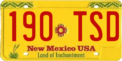 NM license plate 190TSD