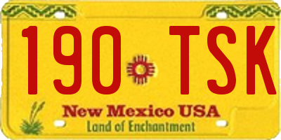 NM license plate 190TSK